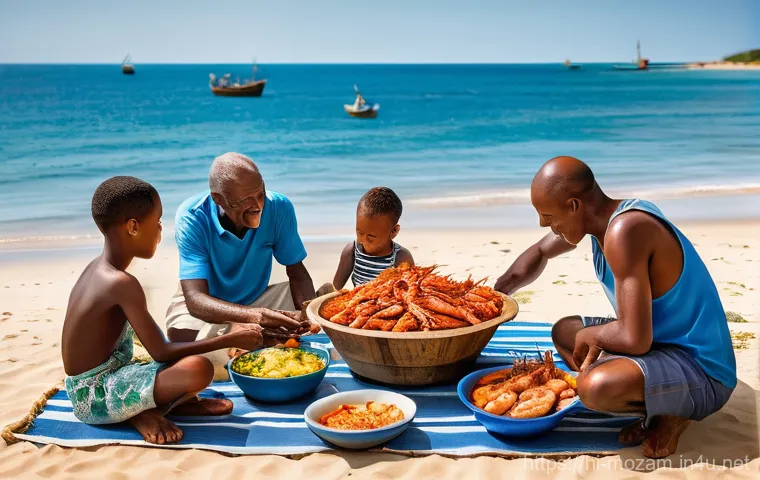 모잠비크의 주요 민족과 문화 - **A Vibrant Mozambican Marabí Celebration:**
    An energetic outdoor scene in a lively Mozambican v...