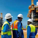 모잠비크 경제 성장 전망 - **Prompt:** A dynamic and futuristic depiction of Mozambique's burgeoning energy sector. The scene f...