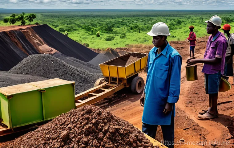 모잠비크 경제 성장 전망 - **Prompt:** A dynamic and futuristic depiction of Mozambique's burgeoning energy sector. The scene f...