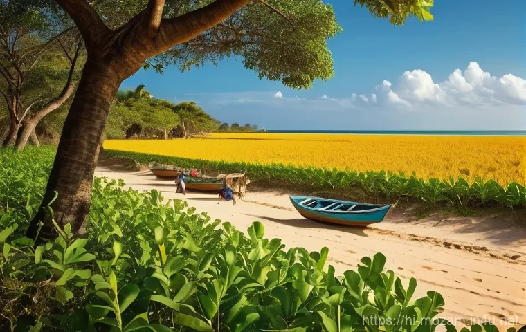 모잠비크 경제 성장 전망 - **Prompt:** An inspiring composite image showcasing Mozambique's rich mineral resources and their po...